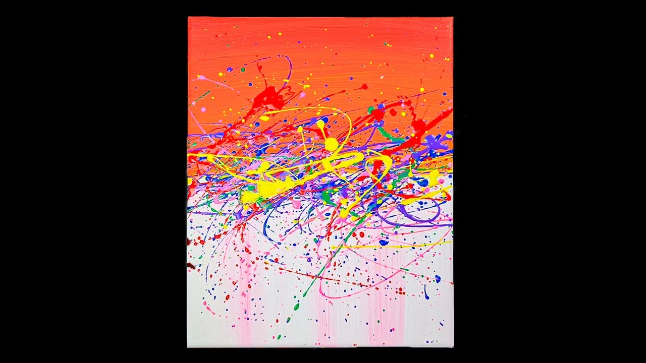 Making of Easy Abstract Splatter Painting