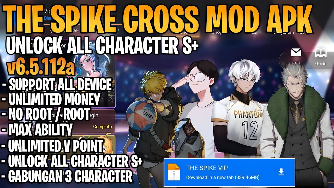 New Update!! The Spike Cross Mod Apk Versi 6.5.112a Terbaru 2026 || Unlock All Character S+