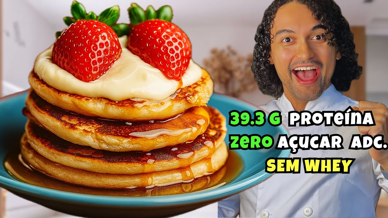 A MELHOR Panqueca Fit que já fiz: 39g proteína, R$6 e nada de whey!
