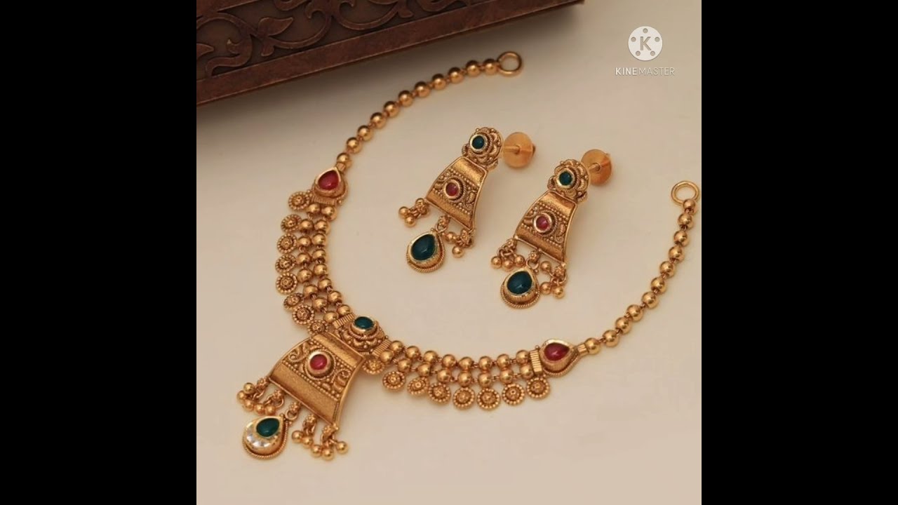 Latest necklace set design 2021|light weight gold necklace|latest fashion design