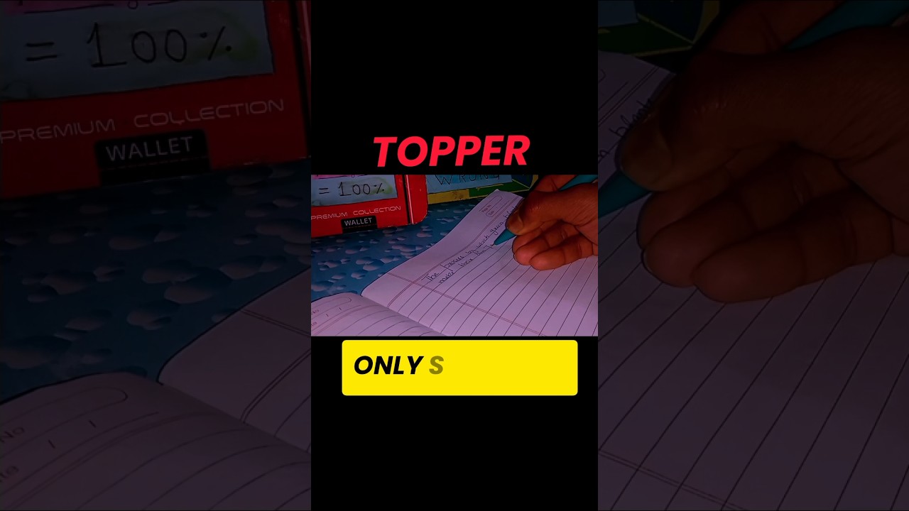 Average Student vs Topper 🔥 | One Choice Changes Everything #topper #shorts