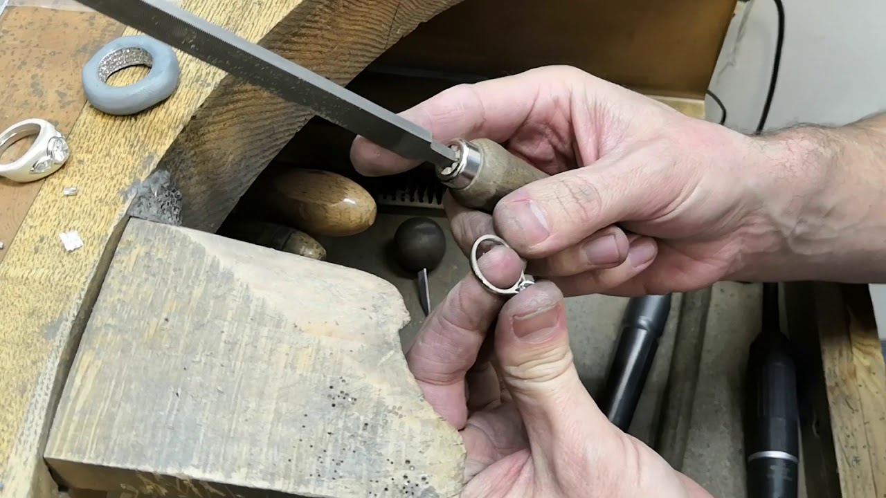 Sizing a ring : Cleaning up Laser Marks and Checking Stone #2