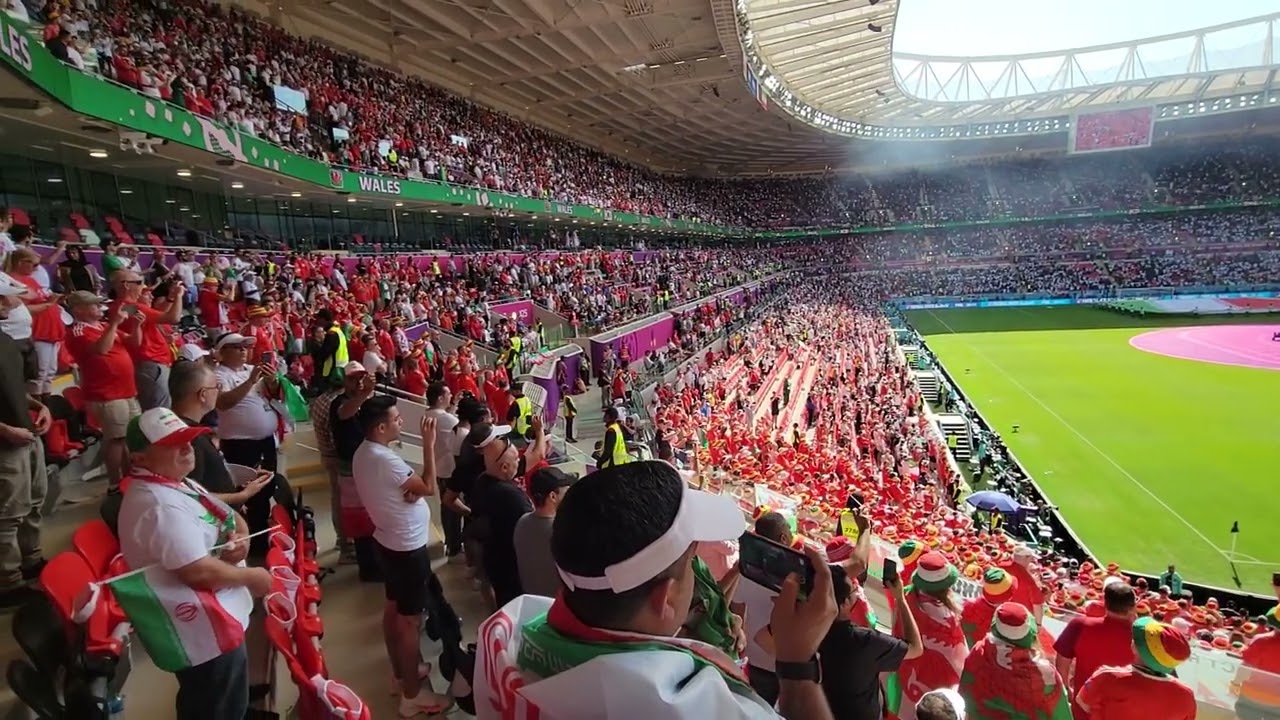 GOOSEBUMPS! 🏴󠁧󠁢󠁷󠁬󠁳󠁿 Fans deliver incredible rendition of national anthem FIFA World Cup 2022 Qatar