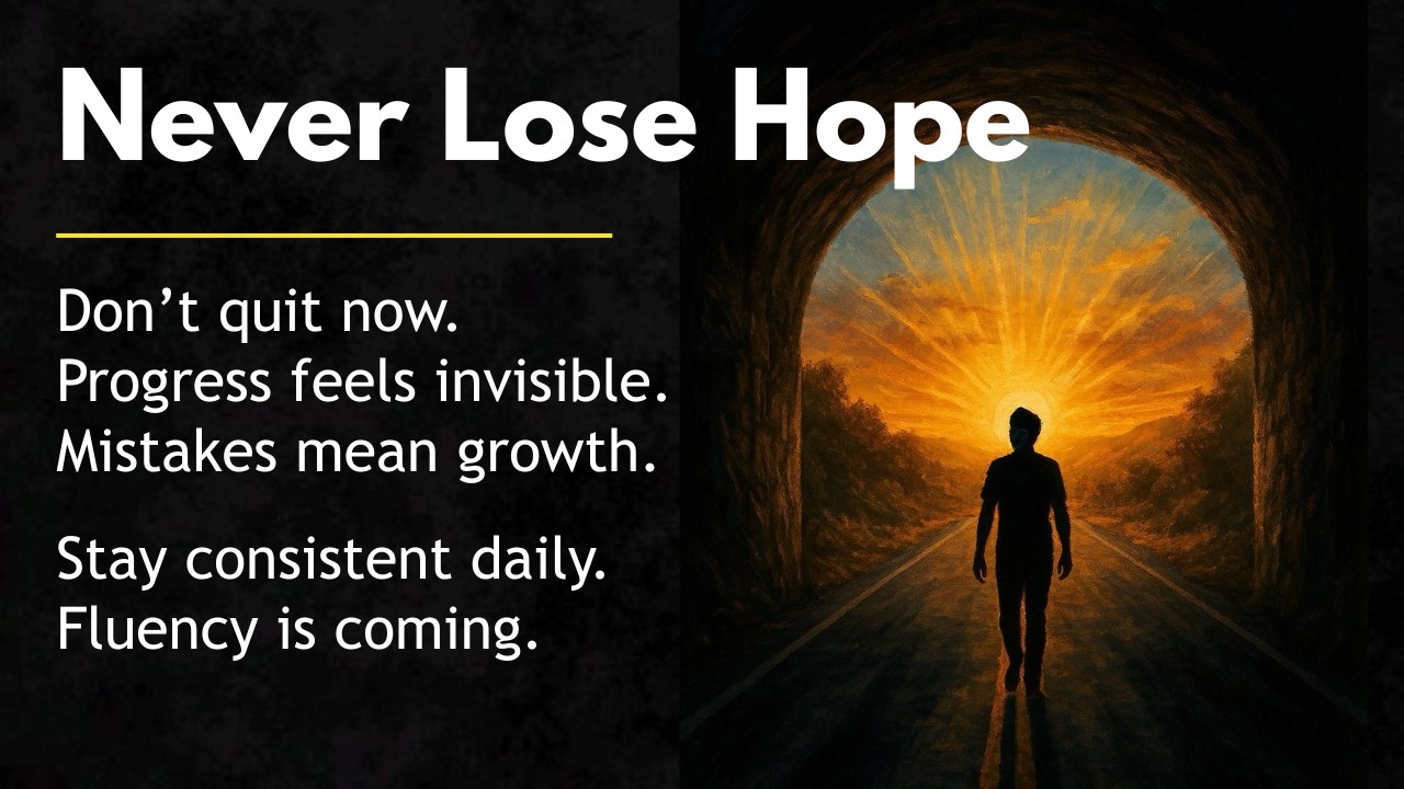 Never Lose Hope 💪  Learn English With Motivation  Speak Confidently ✅