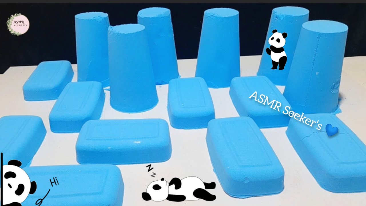 ASMR Crunchy Baking Soda Crushing | Pure Blue | Stress and anxiety Relief   Satisfying Video