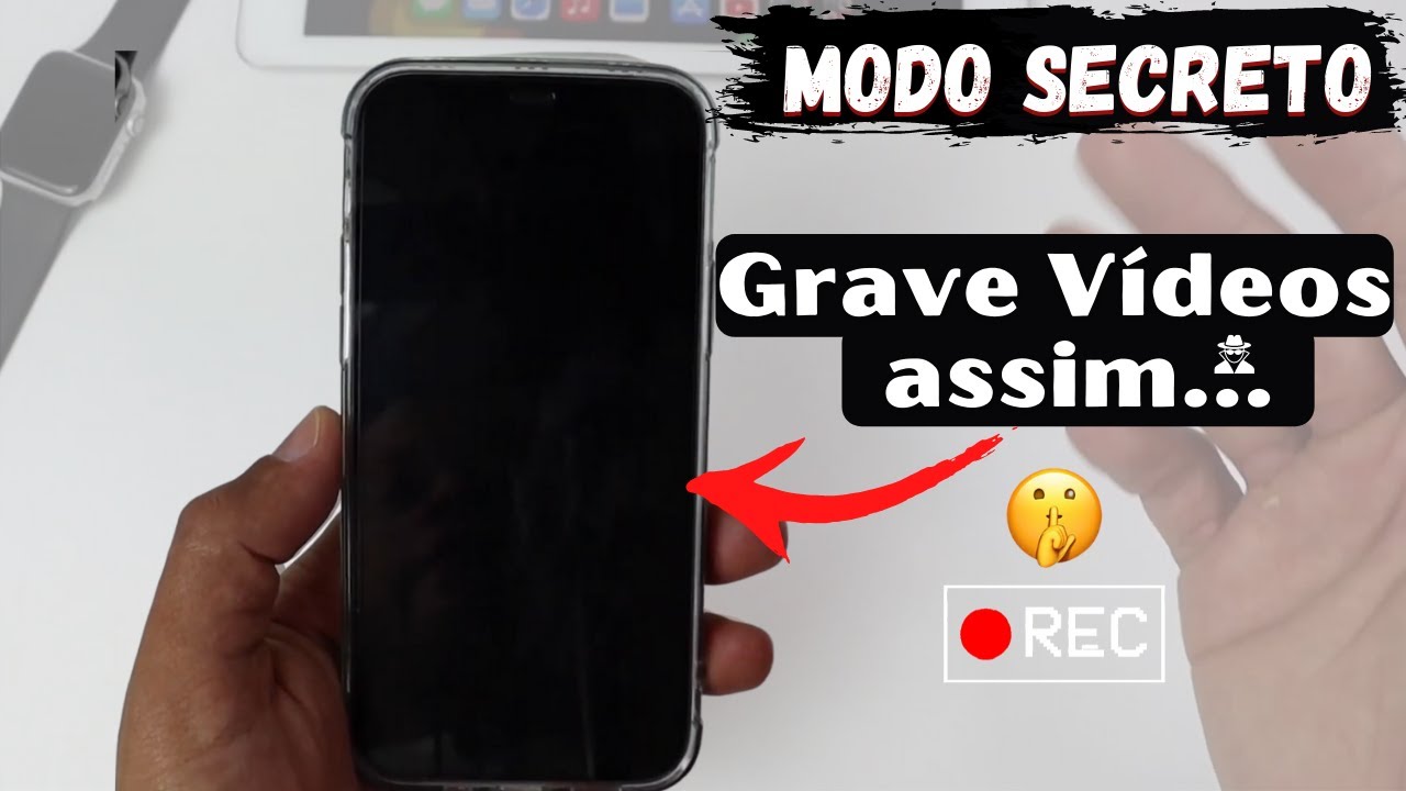 Tá gravando, mas... com a tela desligada! 🤫