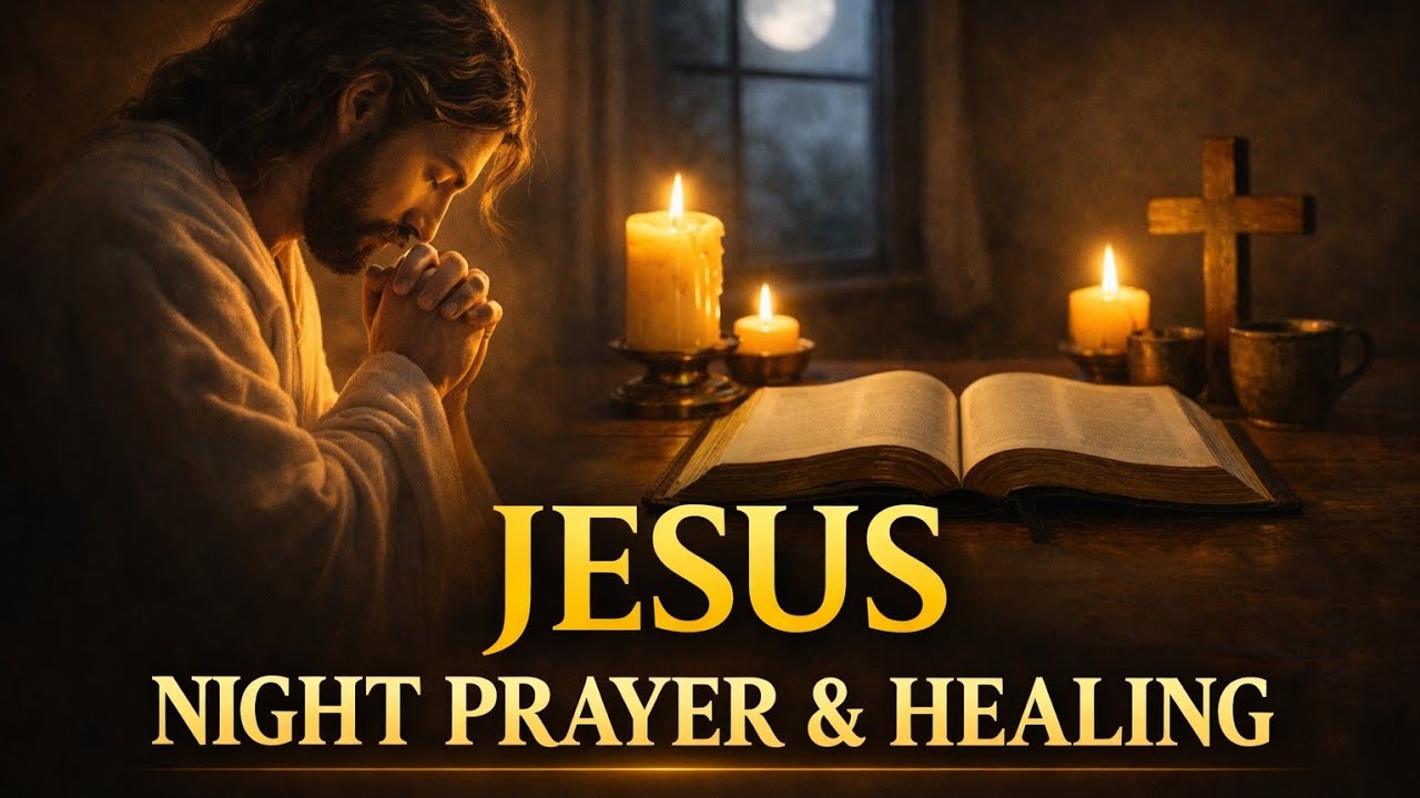 End Your Day With Jesus 🌙🙏 Night Prayer for Healing & Peace #nightprayer #jesuslovesyou #healing 