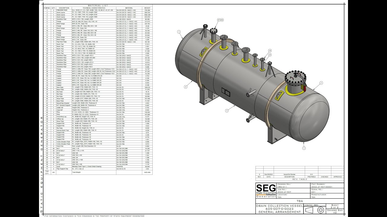 3D modeling and detail for a horizontal Pressure vessel from A to Z - Part-2