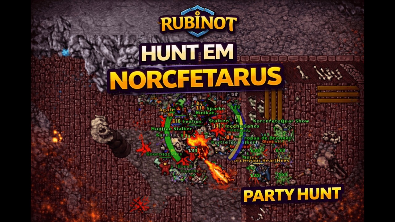 TIBIA BOUNTY TASK NORCFERATUS / PARTY HUNT X2 MONK #soulsdrade #rubinot