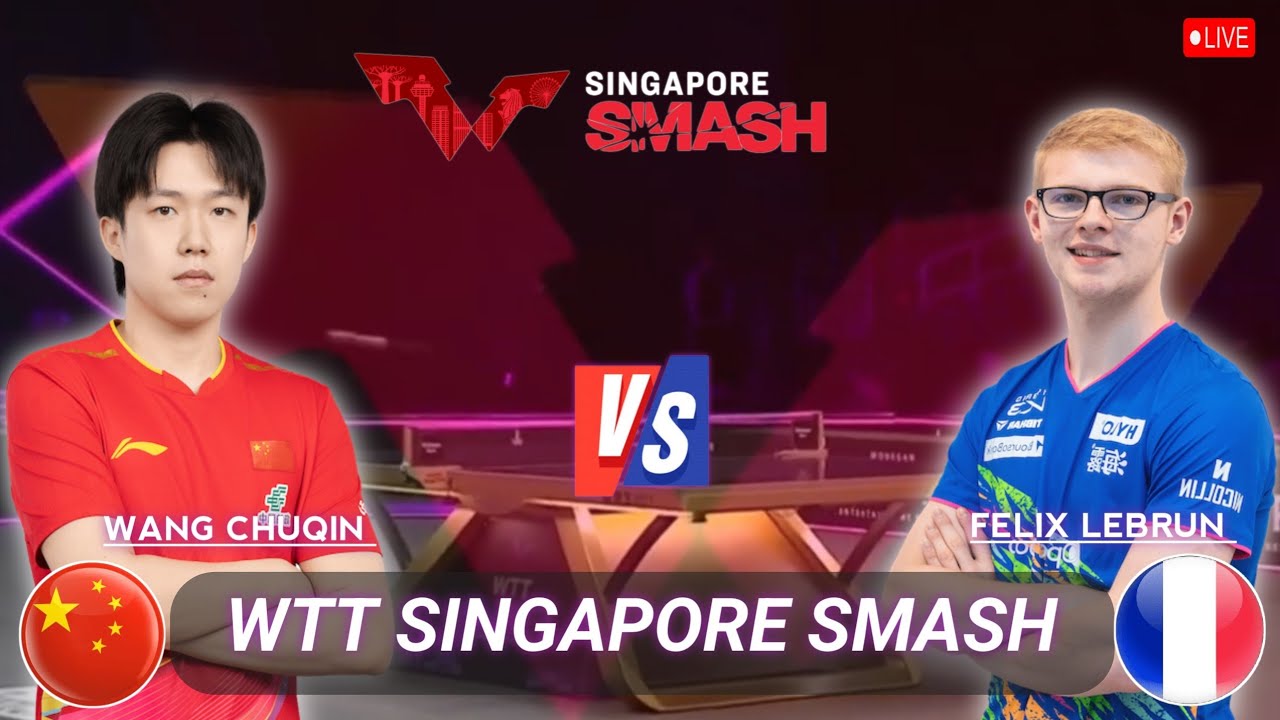 Amazing🔴Wang Chuqin vs Felix Lebrun Highlights WTTSingapore Smash