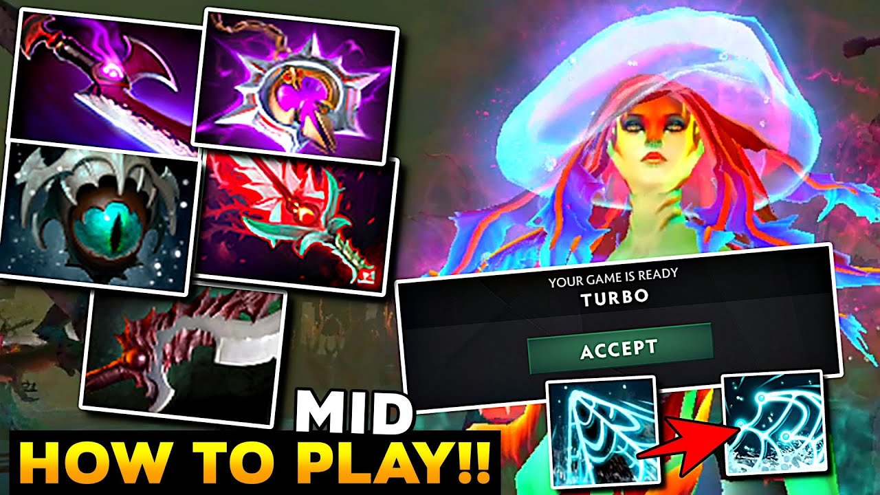 How to Play TURBO MIDLANE [ NAGA SIREN ] 1vs5 Illusion Imba Master Carry - Dota 2