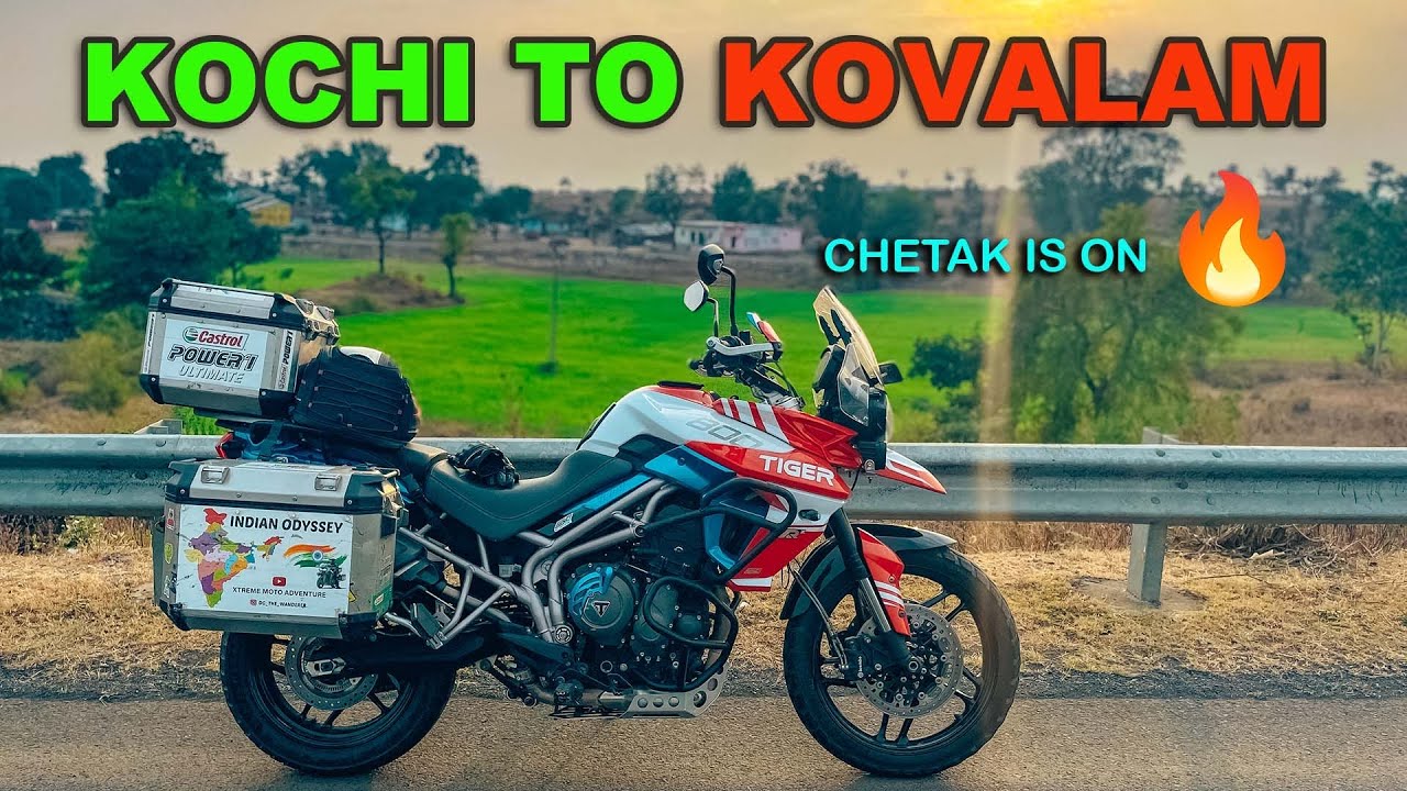 CHETAK is on FIRE 🔥 KOCHI TO KOVLAM Journey 🏍 Amazing Reactions