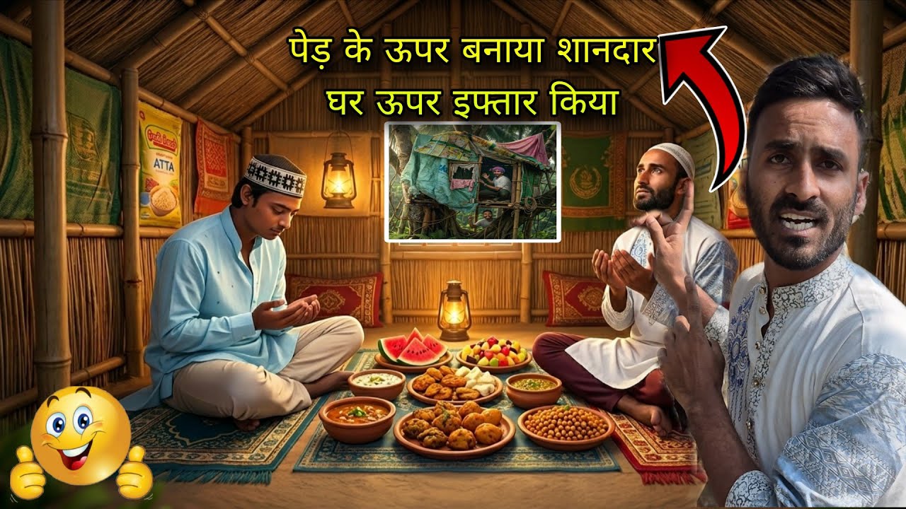 पेड़ के ऊपर बनाया शानदार घर और उसी के ऊपर इफ्तार किया😍||#hindivlog#challenge#villagevlog#blog#vlog 