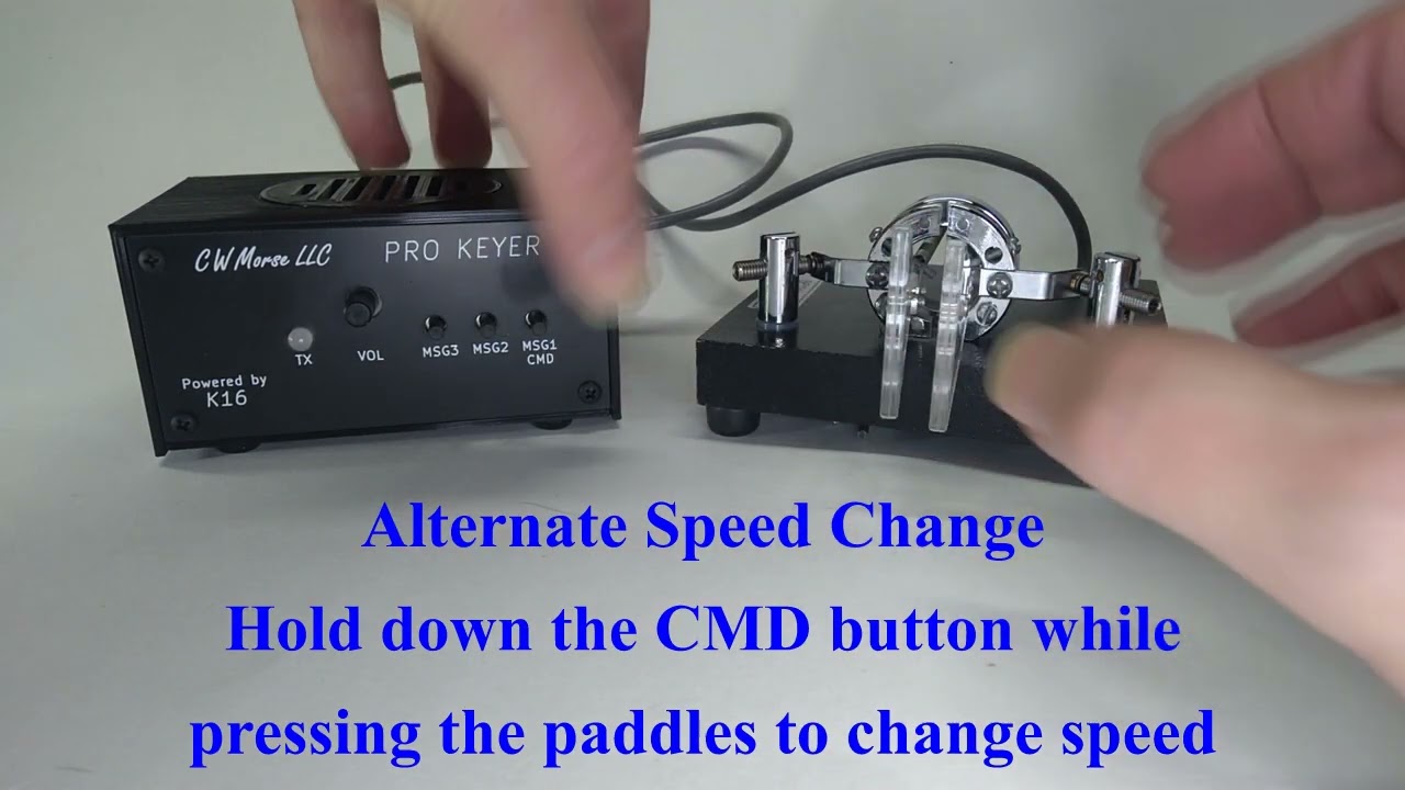 Changing speed on the CWMorse Pro Keyer