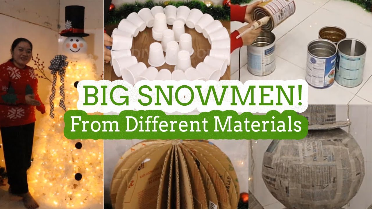 7 Giant DIY Snowmen Using Different Materials 2025