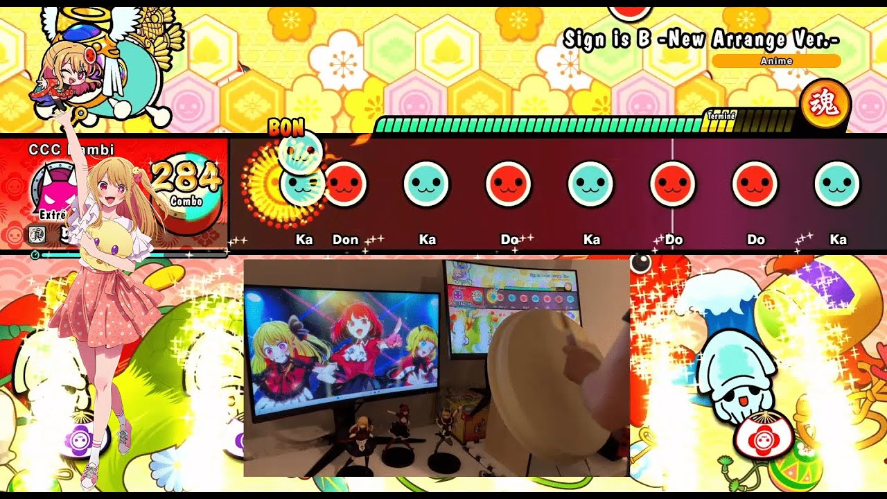 FC #40 - Sign wa B (from Oshi no ko) - Taiko no Tatsujin [Oni 6★]