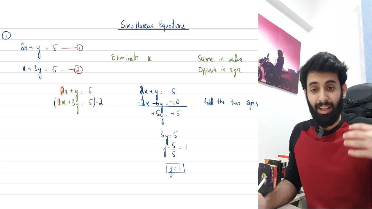 O Level/IGCSE Math - Simultaneous Equations (Elimination)