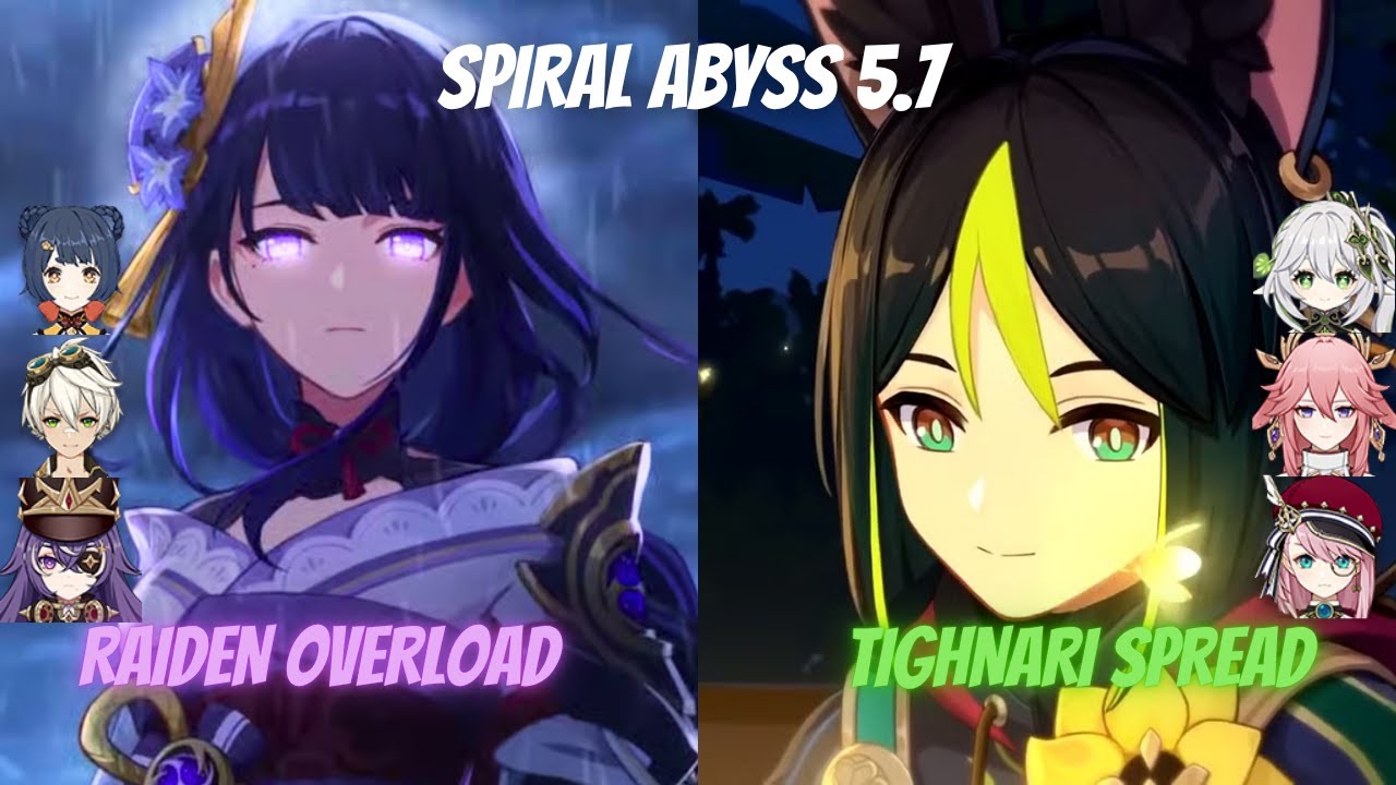 C0 Raiden Shogun Overload & C1 Tighnari Spread Spiral Abyss 5.7 | Genshin Impact
