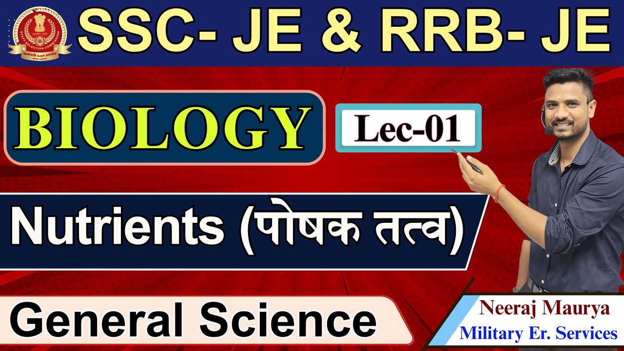Nutrients (पोषक तत्व)  | Biology  | SSC & RRB Exams  | CDG Educators | Neeraj Maurya