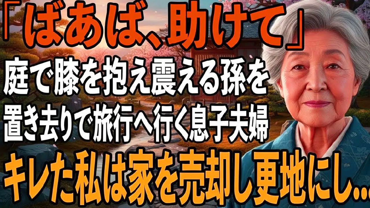 息子夫婦の家へ行くと、庭で孫が膝を抱え震えていた「パパとママは海外旅行に行くって」孫の一言に激怒した私は即座に家を売却し更地にした→帰国後、2人は全てを失った【シニアライフ】【60代以上の方へ】