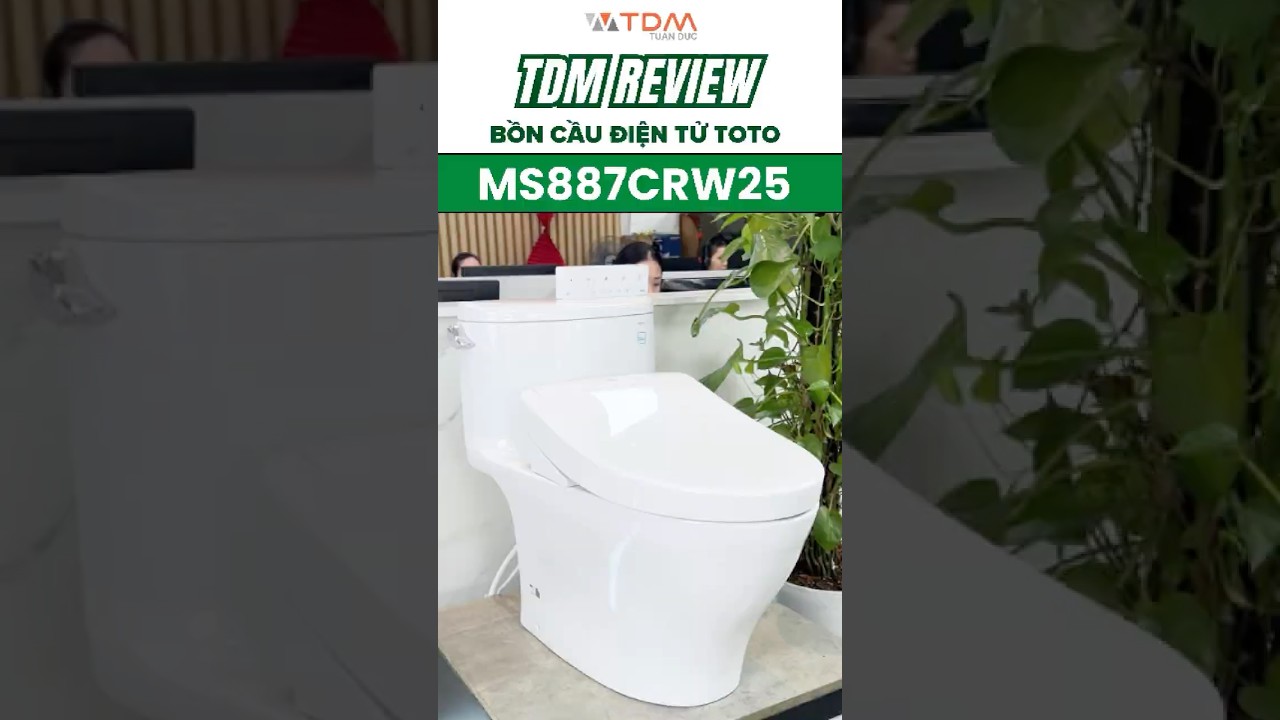 TDM.VN | Review bồn cầu TOTO MS887CRW25 Washlet TCF34461GAA S5 điều khiển từ xa bệ ngồi sưởi ấm