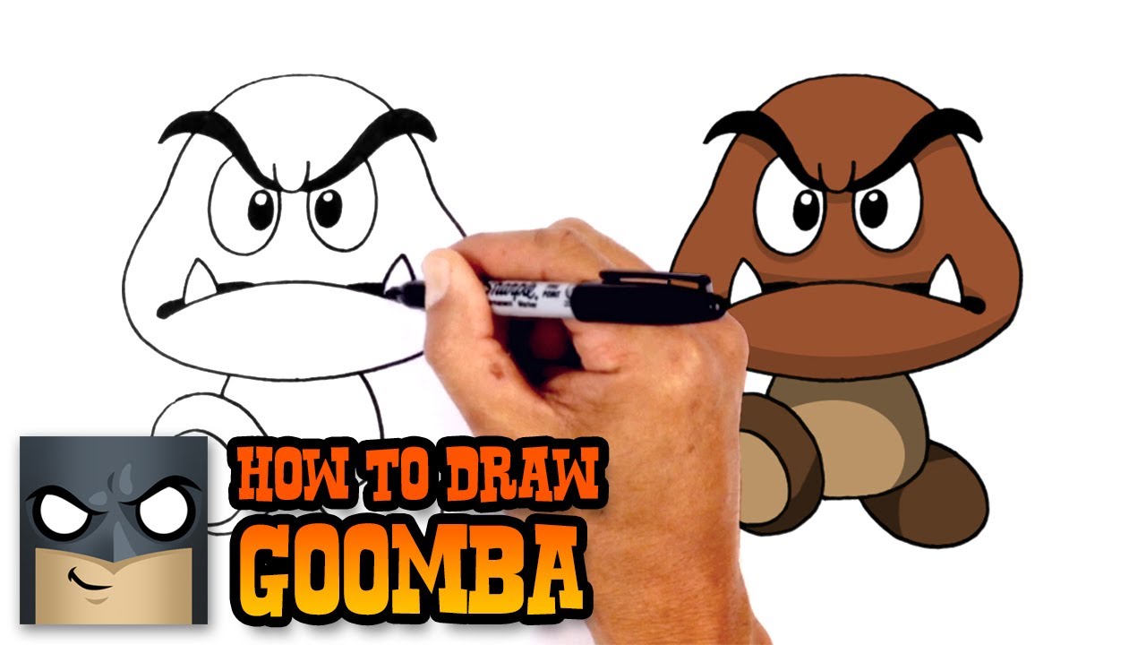 Как рисовать Goomba | Супер Марио Брос
