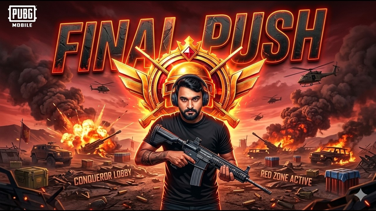 So Close To Conqueror… Final Push Today 🔥 | PUBG Mobile