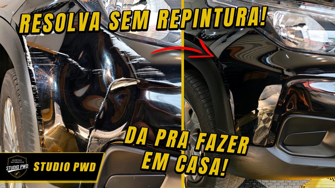 Como tirar AMASSADO e RASPÃO do para-choque do carro? Sem lanternagem e repintura!