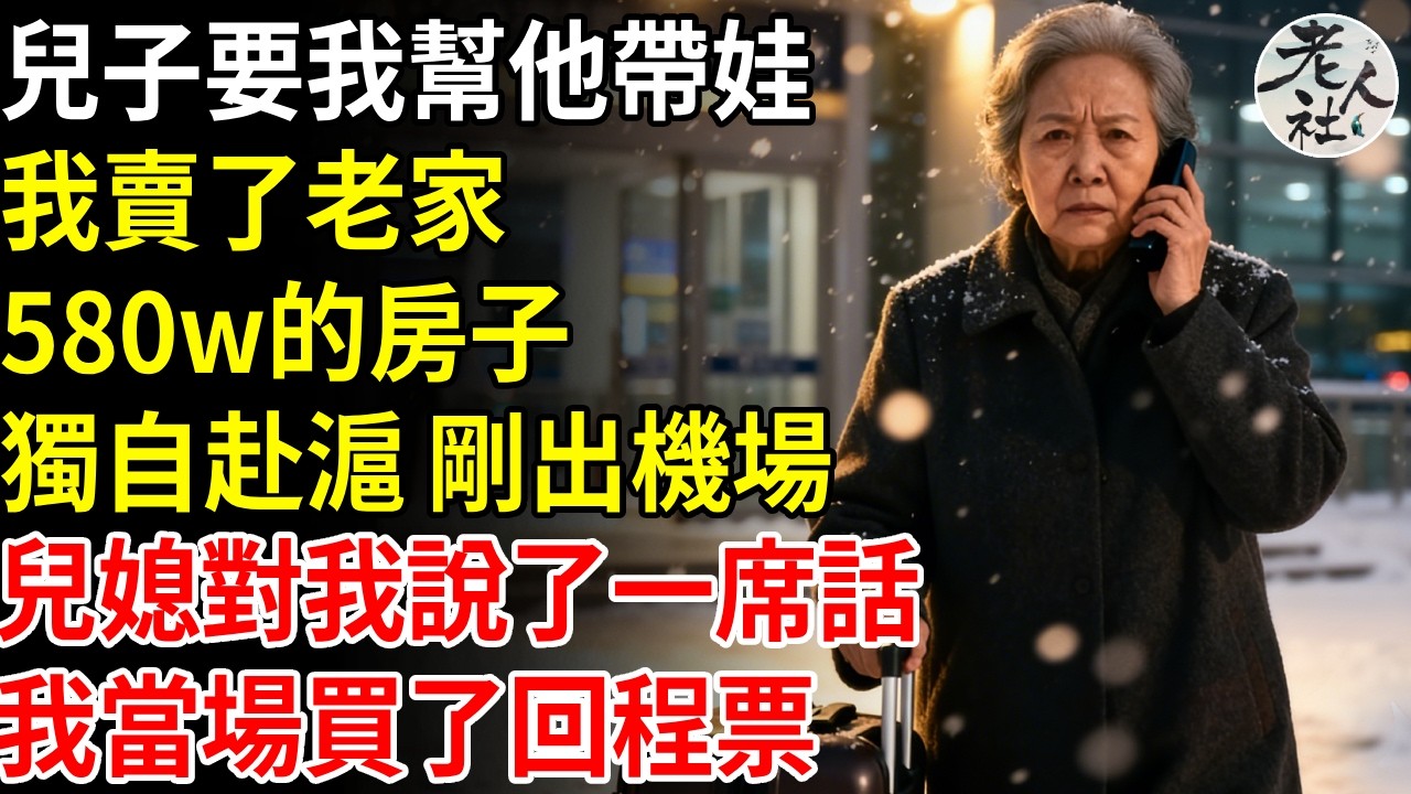 兒子要我去上海幫他帶娃,我賣了老家 580 萬的房子,獨自赴滬，剛出機場,兒媳對我說了一席話,我當場買了回程票#退休金#不肖子孫#老年生活#老人社#退休金#不肖子孫#老年生活#老人社