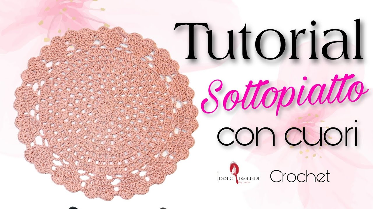 Tutorial Sottopiatto uncinetto - schema con cuori