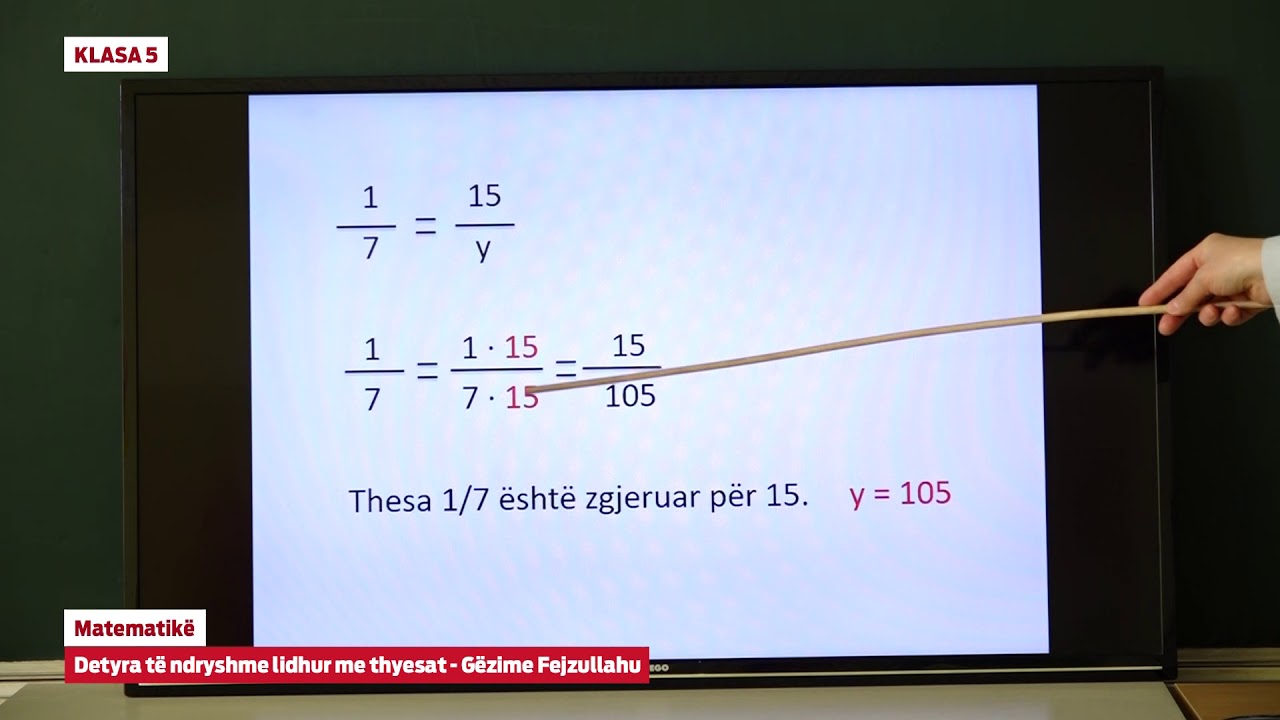 e Mesimi Klasa 5 - 5853 Matematikë - Detyra të ndryshme lidhur me thyesat