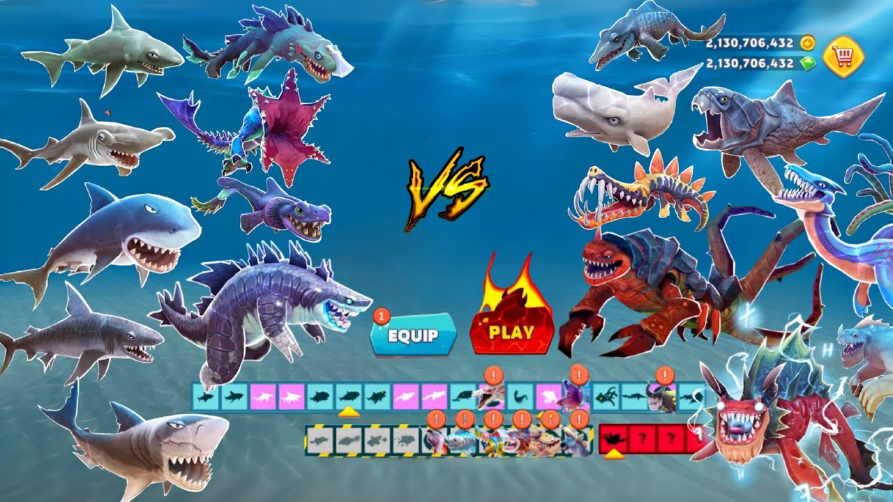 Hungry Shark Evolution - All Sharks & Skin Unlocked - New Leviathan Gameplay ( Full HD )