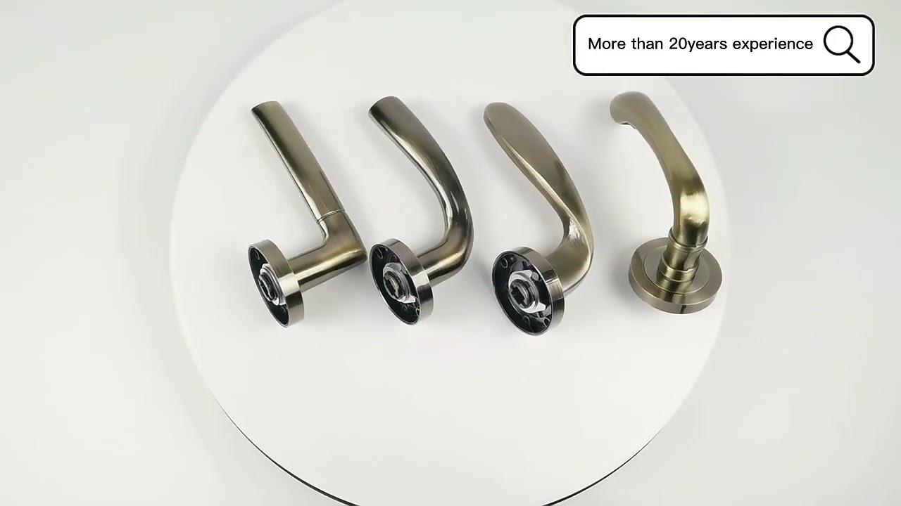Black Metal Aluminum Pull Handle Lock Kitchen Brass Door Handle Stainless Steel Wooden Door Handle F