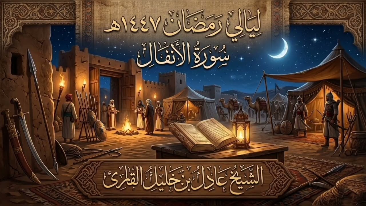 سورة الأنفال من ليالي رمضان لعام ١٤٤٧هـ الشيخ عادل بن خليل القارئ 