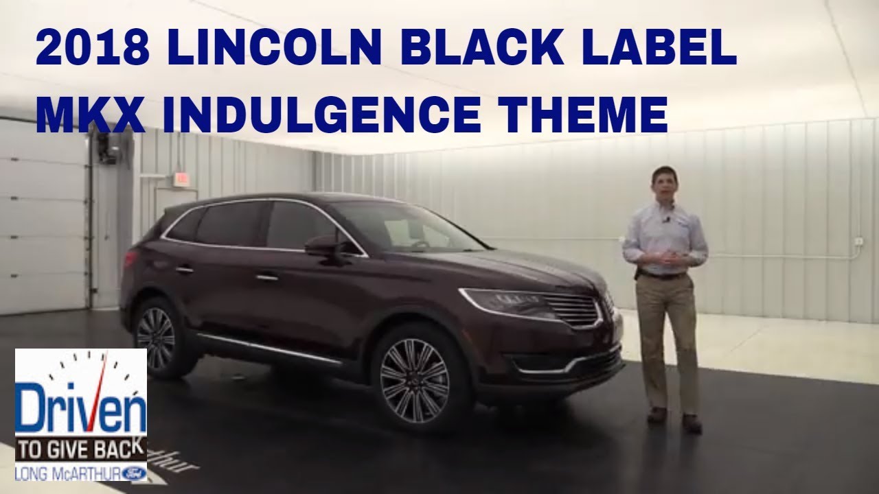 2018 LINCOLN BLACK LABEL MKX INDULGENCE THEME WITH CLIMATE PACKAGE 18153T