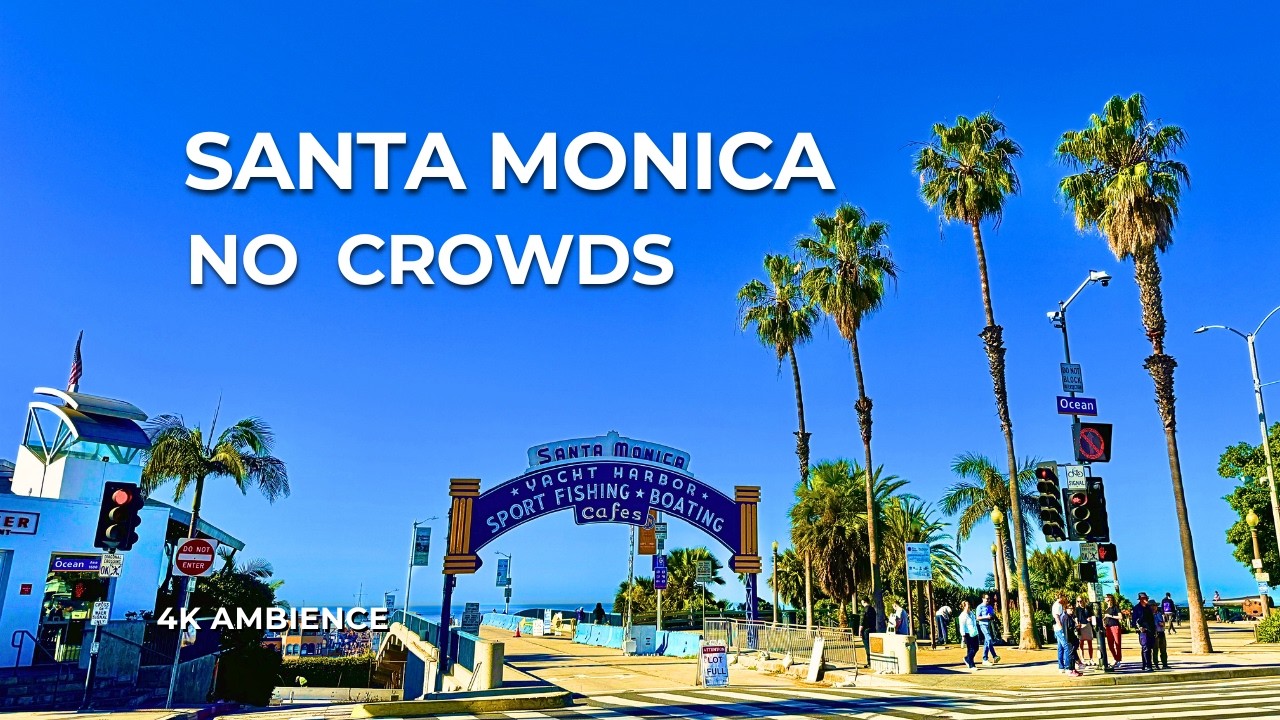 4K Santa Monica Pier: Early Morning Walk (No Crowds) | Immersive Ambience 2026