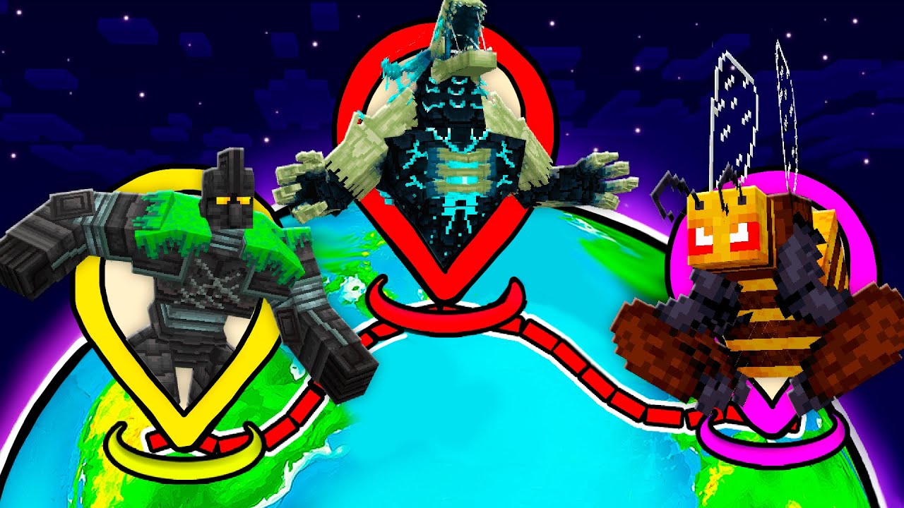 MODO DOMINAÇÃO DAS KAIJUS MOBS NO MINECRAFT