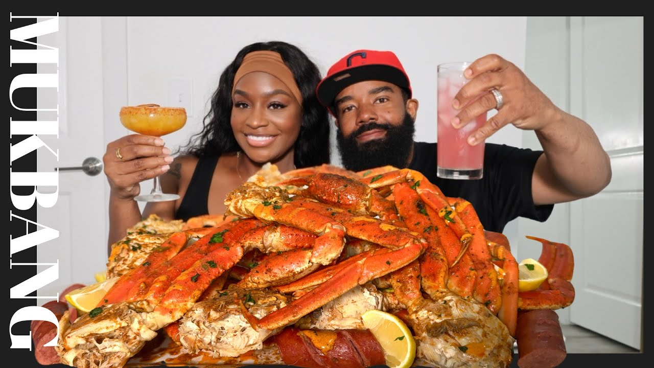 GIANT CRAB LEGS SEAFOOD BOIL MUKBANG + no STORY TIME