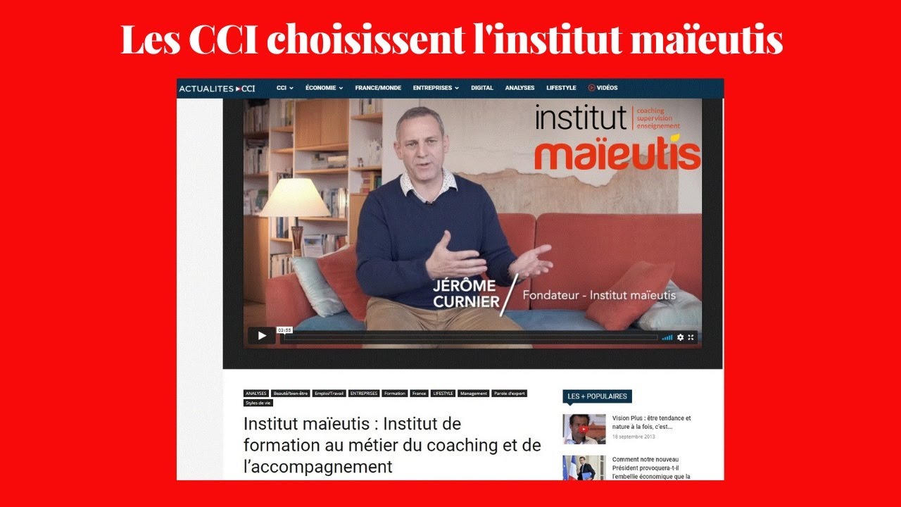 Les CCI choisissent l'institut maïeutis comme organisme de formation au coaching professionnel.