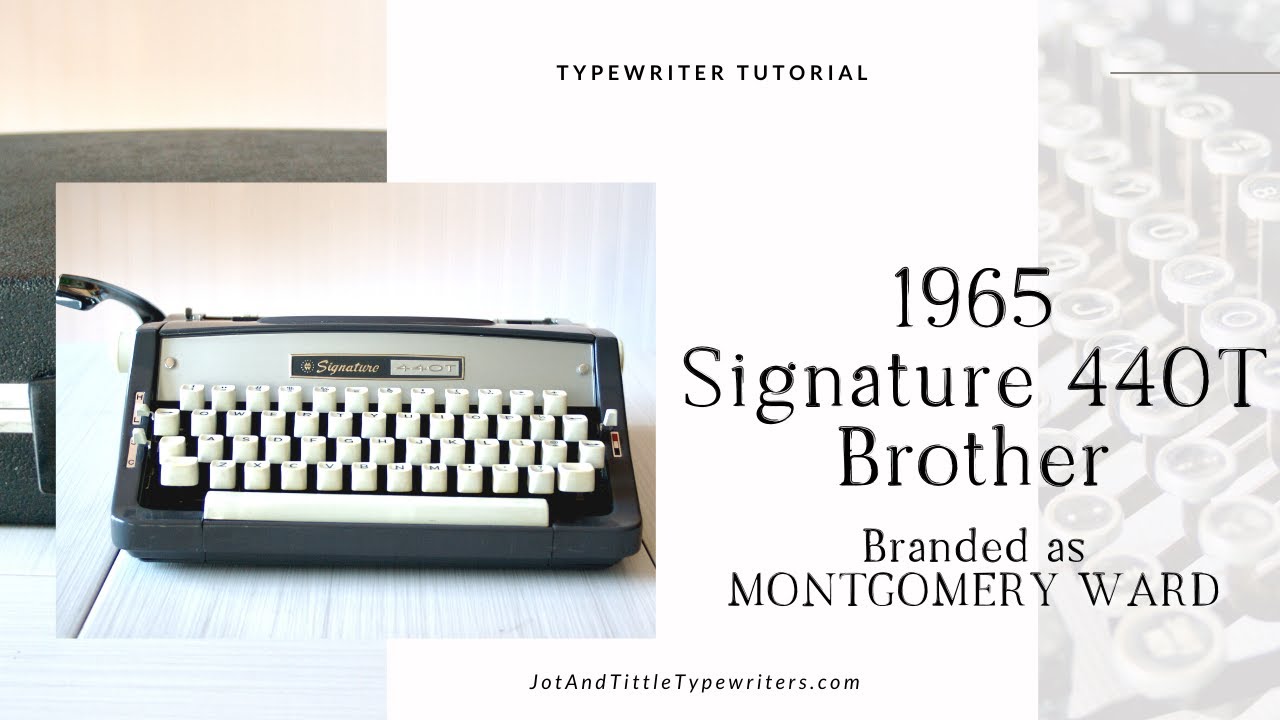 1965 Montgomery Ward (BROTHER) Signature 440T vintage typewriter | Cursive font!