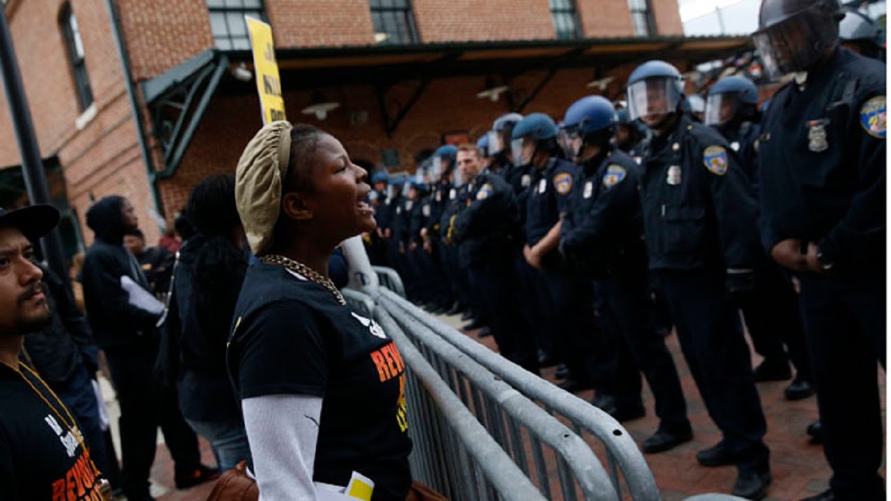 Protests Erupt At Freddie Gray's Funeral