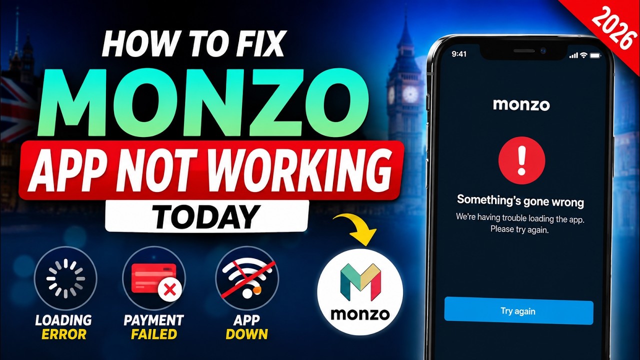 How to Fix Monzo App Not Working Today  Monzo Down Payment & Loading Error