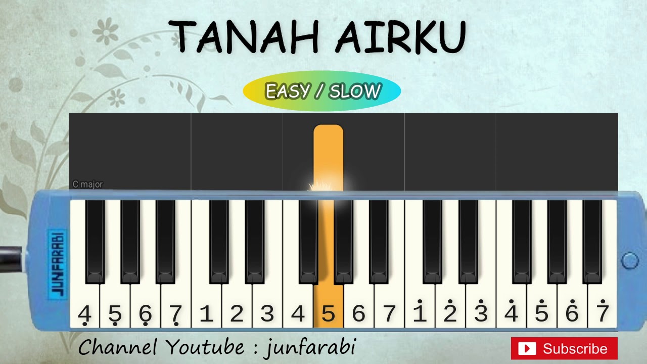 not pianika tanah airku - main pianika lambat lagu tanah airku