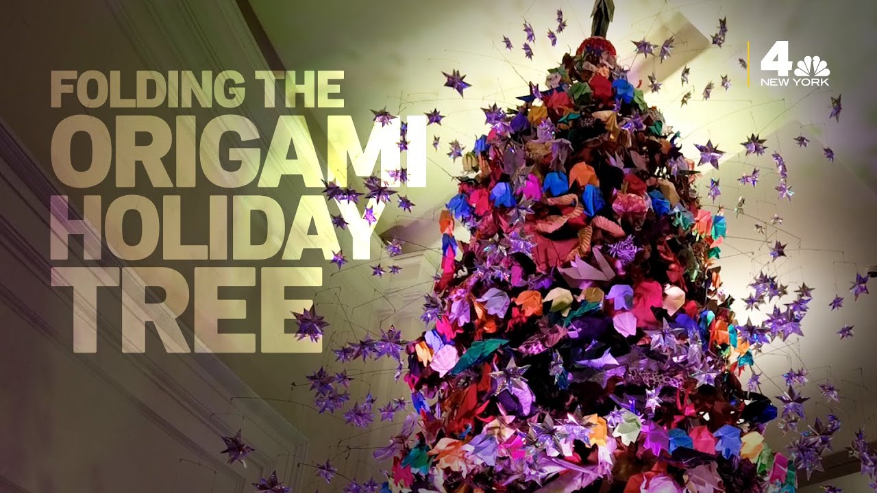 Behind the Origami Holiday Tree at the American Museum of Natural History | NBC New York