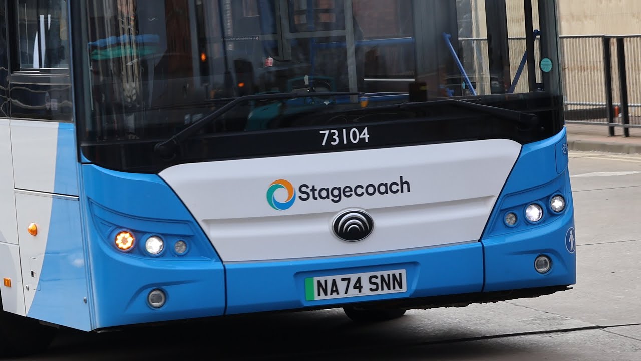 Stagecoach Stockton Based Yutong E12 on the 10 to Lingfield Park (73104) (NA74 SNN)