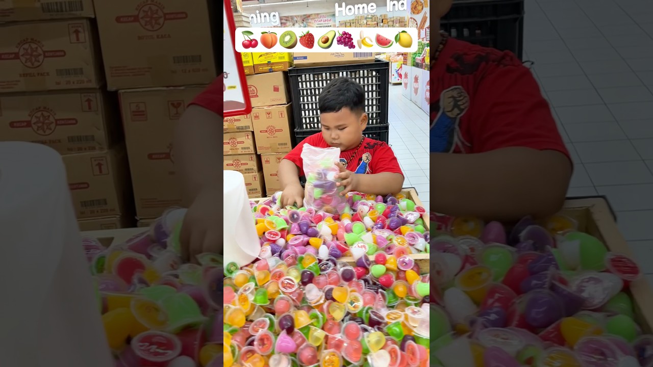 Borong puding jelly inaco #makan #mukbang #jajanan