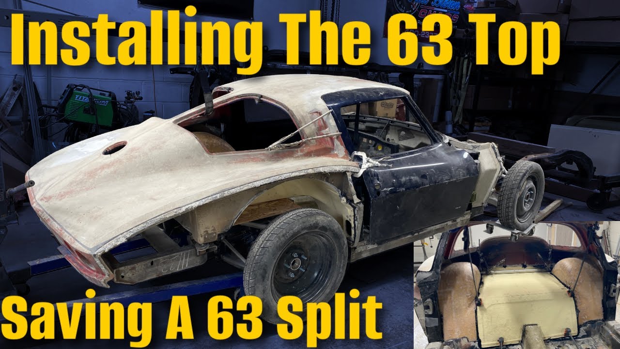 Gluing A 63 Split Window Corvette Rear Body On And A Installing Dynamic Corvette Custom Rear Floor.
