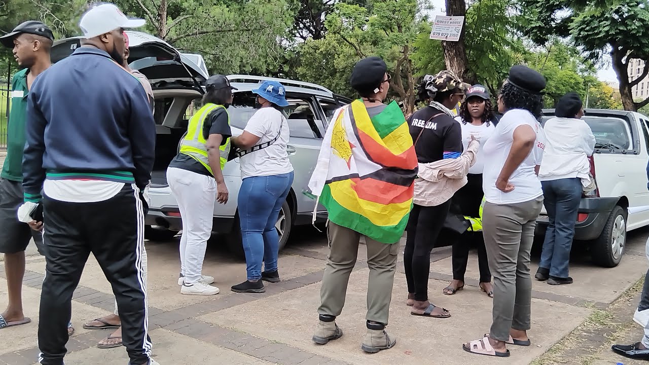 Zimbabwean protests at Embassy in South Africa Live