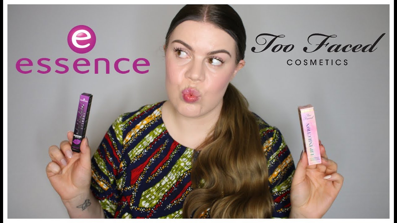 Too Faced Lip Injection Maximum Plump DUPE! Essence What The Fake! Extreme Plumping Lip Filler