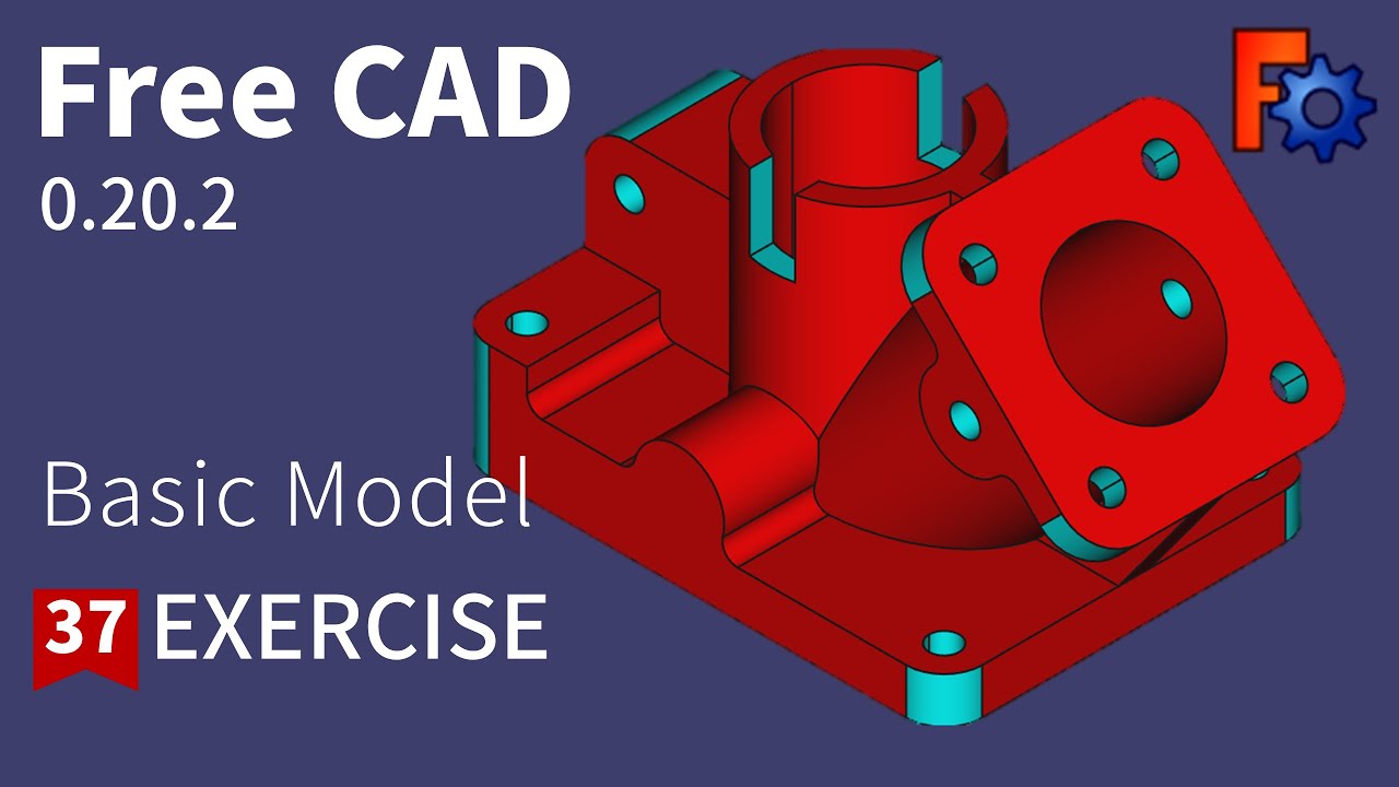 FreeCAD Tutorial for beginners,basic model exercise-37